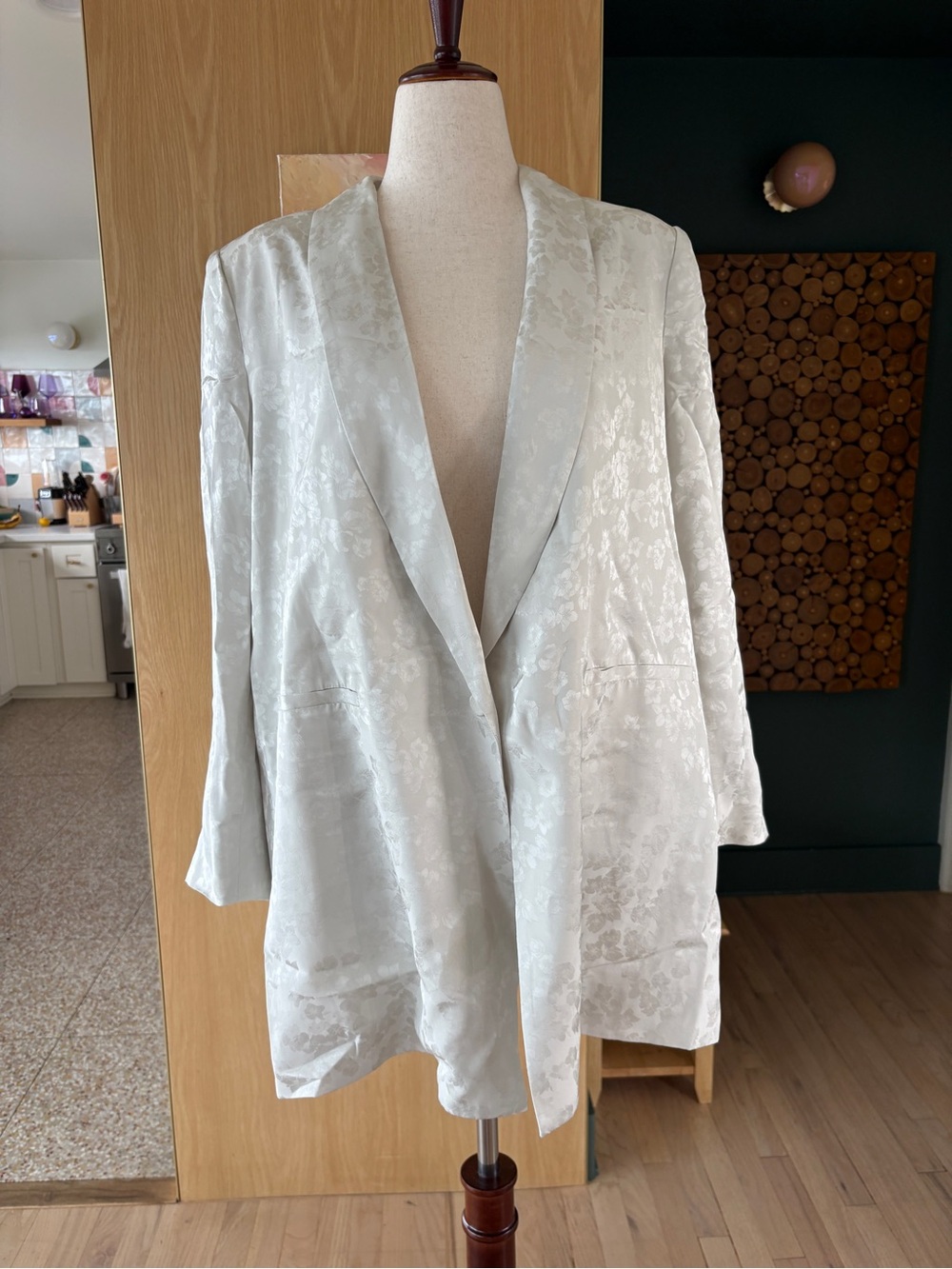 Rachel Comey Light Silver Jacquard Blazer